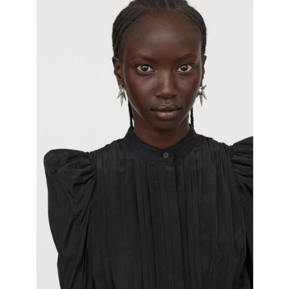 NWT H&M Studio Collection Cocktail Holidays Long sleeves Dress Puff Sleeves‎ XXS - Picture 4 of 9